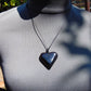 8 gr Heart Pendant Indonesian Black Red Blue Amber for Healing 26Y130