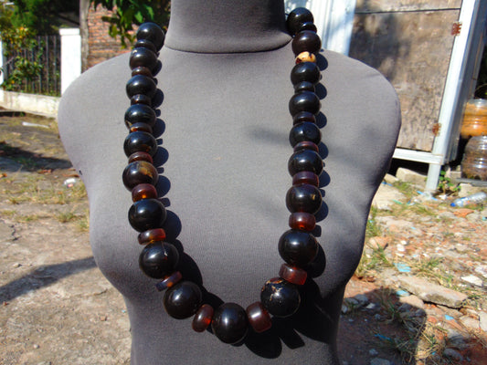 214 gr Small Necklace beads Indonesian Red Amber for Healing 26NE33