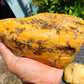 469 gram Polished Indonesia Yellow Fragrance Amber for Healing K640