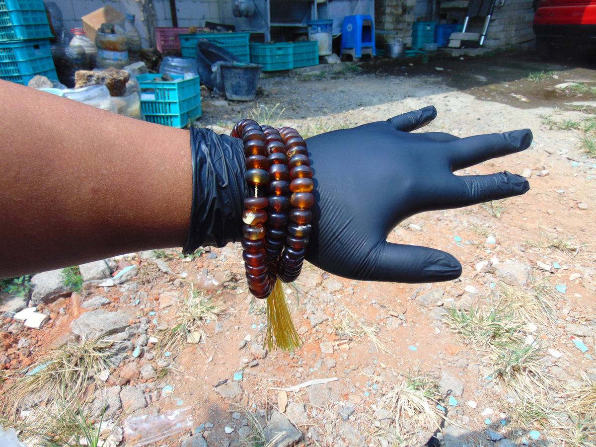 81 gram 108 Rosary Mala Buddha for Yoga and Meditation Indonesian Yellow Red Blue Amber for Healing 26SR9