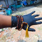 81 gram 108 Rosary Mala Buddha for Yoga and Meditation Indonesian Yellow Red Blue Amber for Healing 26SR9