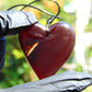 13 gr Heart Pendant Indonesian Cherry Red Honey Amber for Healing 26N62