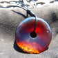 18 gr Donut Pendant Indonesian Blue Red Amber for Healing 25A127