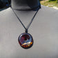 18 gr Donut Pendant Indonesian Blue Red Amber for Healing 25A127