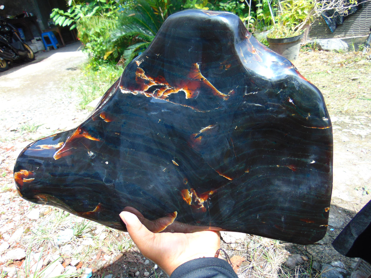 3901 gram Big Polished Indonesia Dark Amber for Healing AR108