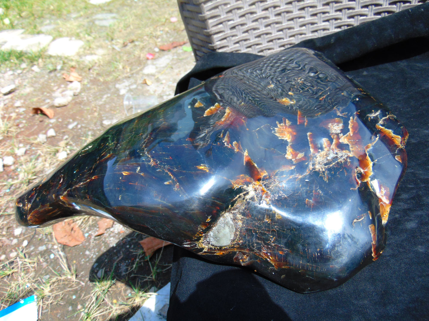 3901 gram Big Polished Indonesia Dark Amber for Healing AR108