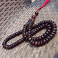 82 gram 108 Rosary Mala Buddha for Yoga and Meditation Indonesian Yellow Red Blue Amber for Healing 26SR10