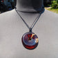 16 gr Donut Pendant Indonesian Blue Red Amber for Healing 25A123