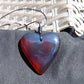 11 gr Heart Pendant Indonesian Red Blue Amber for Healing 25N51