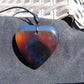 10 gr Heart Pendant Indonesian Red Blue Amber for Healing 26Y123