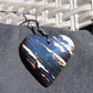 9 gr Heart Pendant Indonesian Black Blue Amber for Healing 26Y135