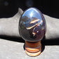 134 gr Shaped Egg 70x59 mm Indonesian Black Blue Amber for Healing TR13