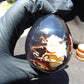 134 gr Shaped Egg 70x59 mm Indonesian Black Blue Amber for Healing TR13
