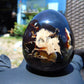 134 gr Shaped Egg 70x59 mm Indonesian Black Blue Amber for Healing TR13