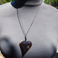 9 gr Heart Pendant Indonesian Black Blue Amber for Healing 26Y135