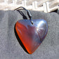 7 gr Heart Pendant Indonesian white Blue Amber for Healing 25N66