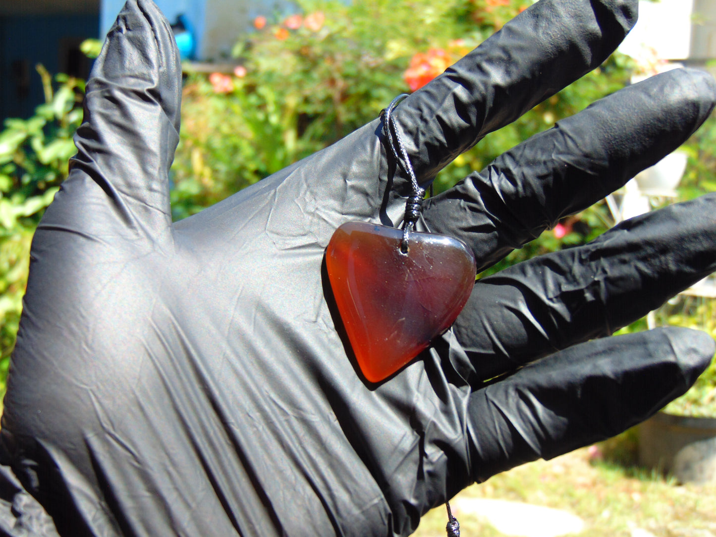 7 gr Heart Pendant Indonesian white Blue Amber for Healing 25N66