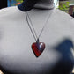 7 gr Heart Pendant Indonesian white Blue Amber for Healing 25N66