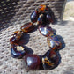 324 gram 11 Beads Big Necklace Indonesian white Blue Amber for Healing A11K103