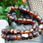 51 gr Small Beads Combination Necklace Indonesian Dark Red Amber for Healing A37K52