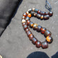 84 gr Small Beads Combination Necklace Indonesian Dark Red Amber for Healing A33K50