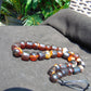 84 gr Small Beads Combination Necklace Indonesian Dark Red Amber for Healing A33K50
