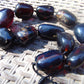 221 gram 19 Beads Big Necklace Indonesian Cherry Red Blue Amber for Healing FRN11