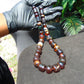84 gr Small Beads Combination Necklace Indonesian Dark Red Amber for Healing A33K50