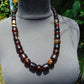 84 gr Small Beads Combination Necklace Indonesian Dark Red Amber for Healing A33K50