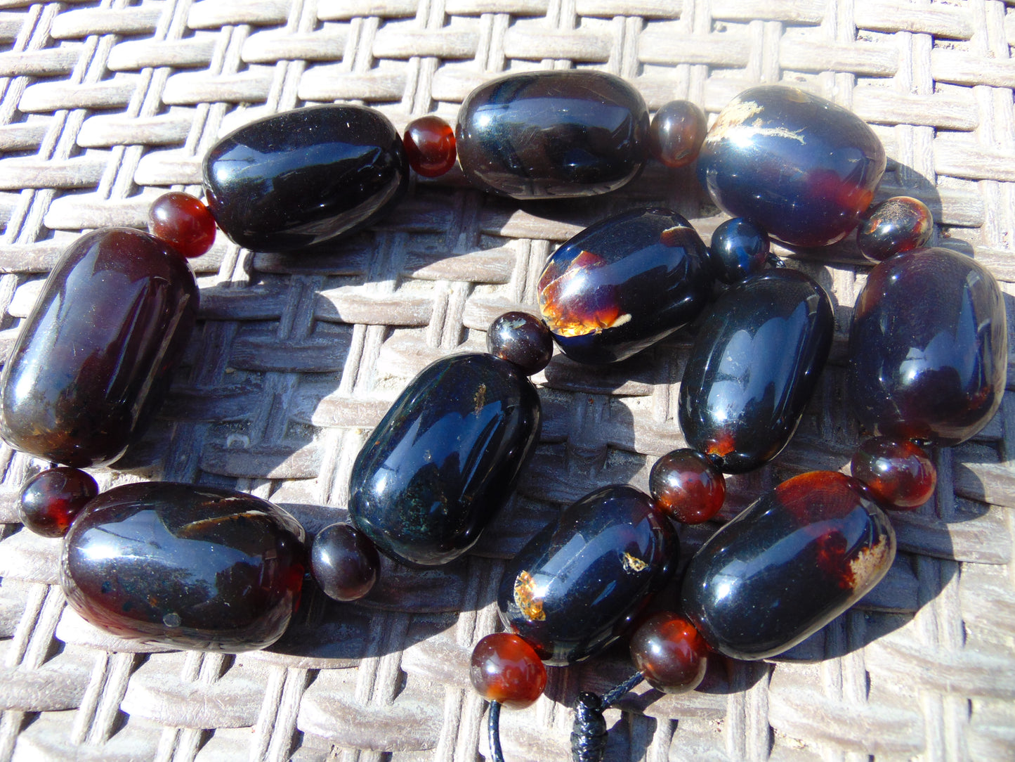 180 gr Small Necklace beads Indonesian Yellow Amber for Healing 26NN1
