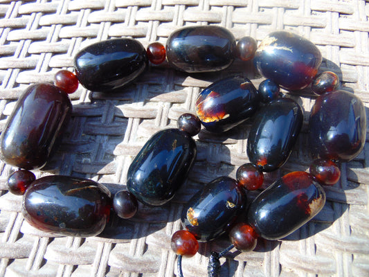 180 gr Small Necklace beads Indonesian Yellow Amber for Healing 26NN1