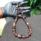 62 gr Small Beads Combination Necklace Indonesian Dark Red Amber for Healing A33K51