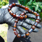 62 gr Small Beads Combination Necklace Indonesian Dark Red Amber for Healing A33K51