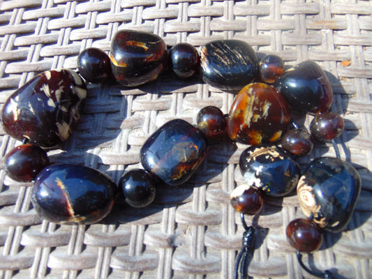 170 gr Small Necklace beads Indonesian Amber for Healing NK30