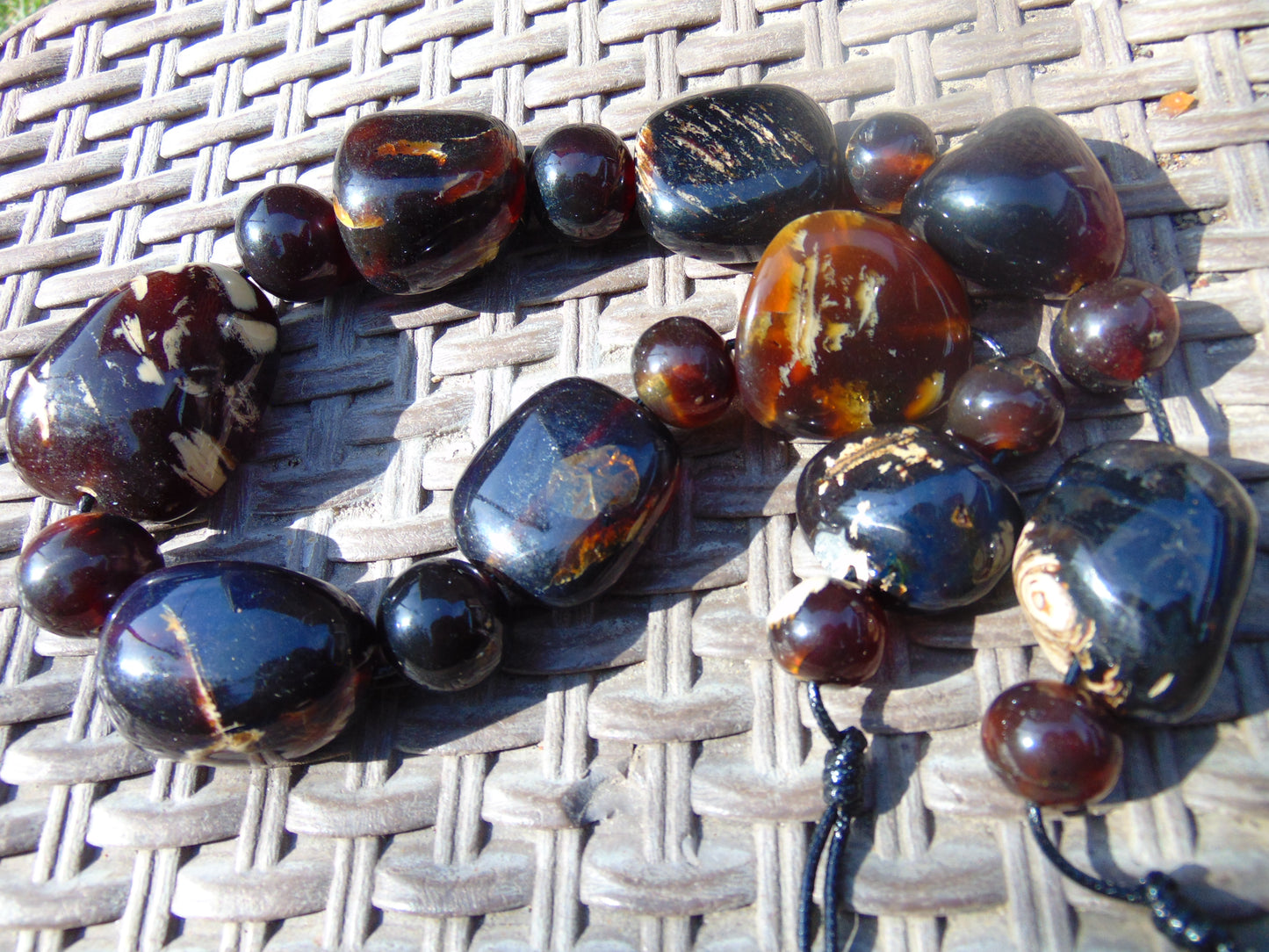 170 gr Small Necklace beads Indonesian Amber for Healing NK30