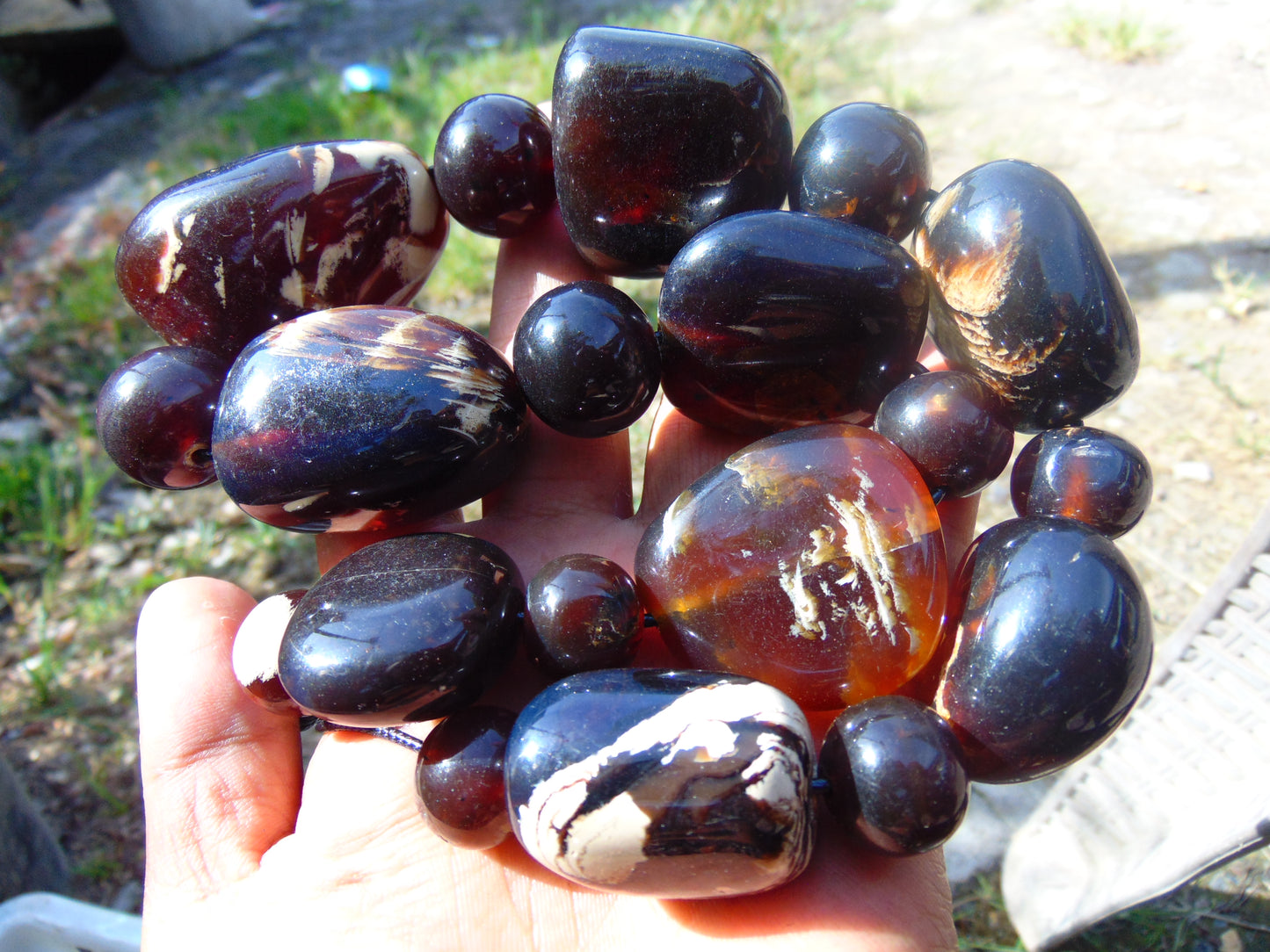 170 gr Small Necklace beads Indonesian Amber for Healing NK30