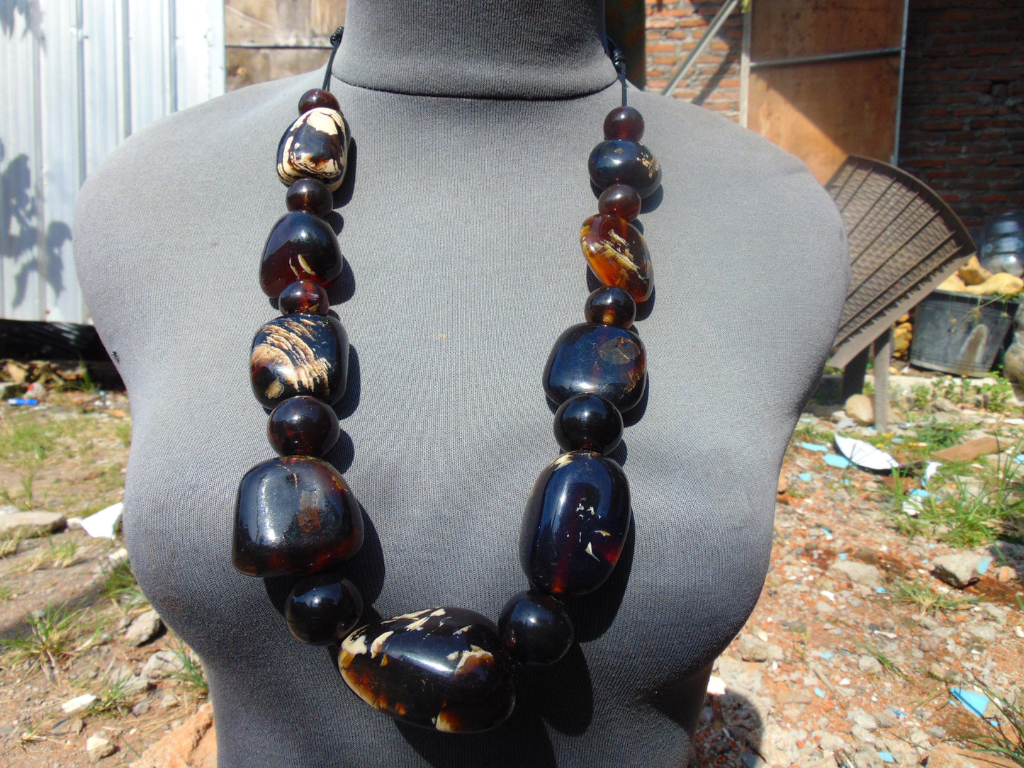170 gr Small Necklace beads Indonesian Amber for Healing NK30