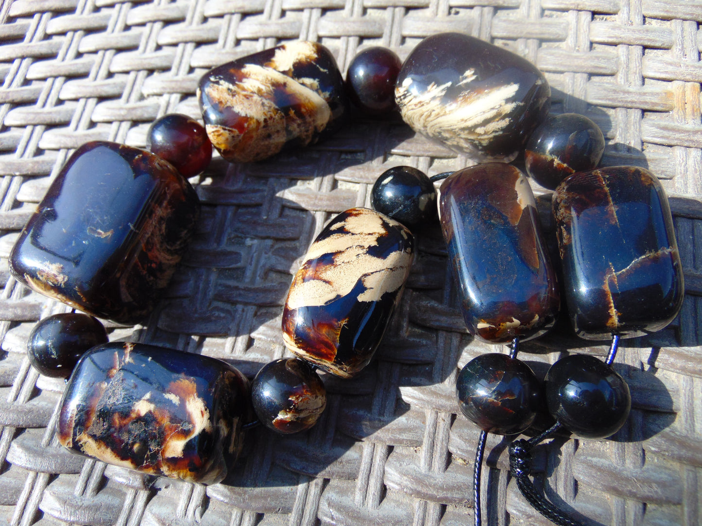 256 gram 19 Beads Big Necklace Indonesian Amber for Healing FR136