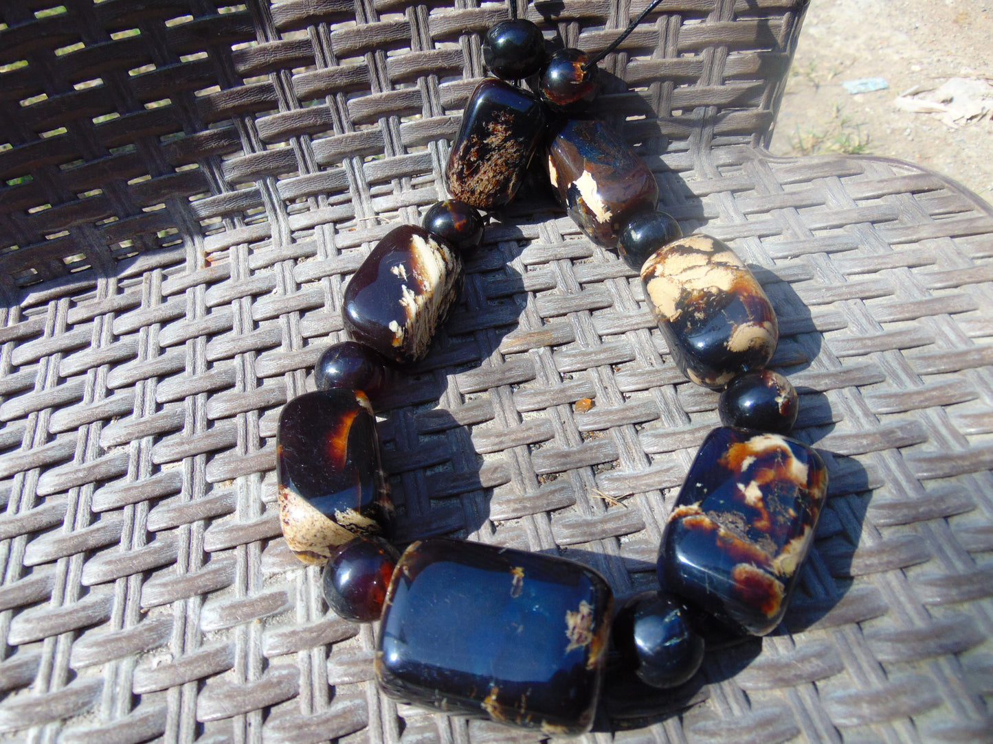 256 gram 19 Beads Big Necklace Indonesian Amber for Healing FR136