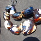 405 gr Big Necklace Indonesian Dark Blue white Amber for Healing A9K63