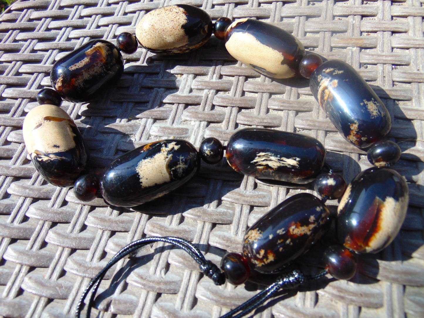 169 gr Small Necklace beads Indonesian Yellow Amber for Healing 26NN2