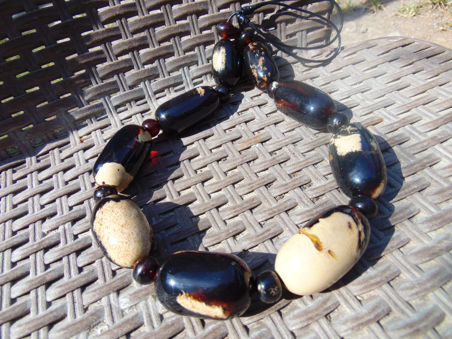 169 gr Small Necklace beads Indonesian Yellow Amber for Healing 26NN2
