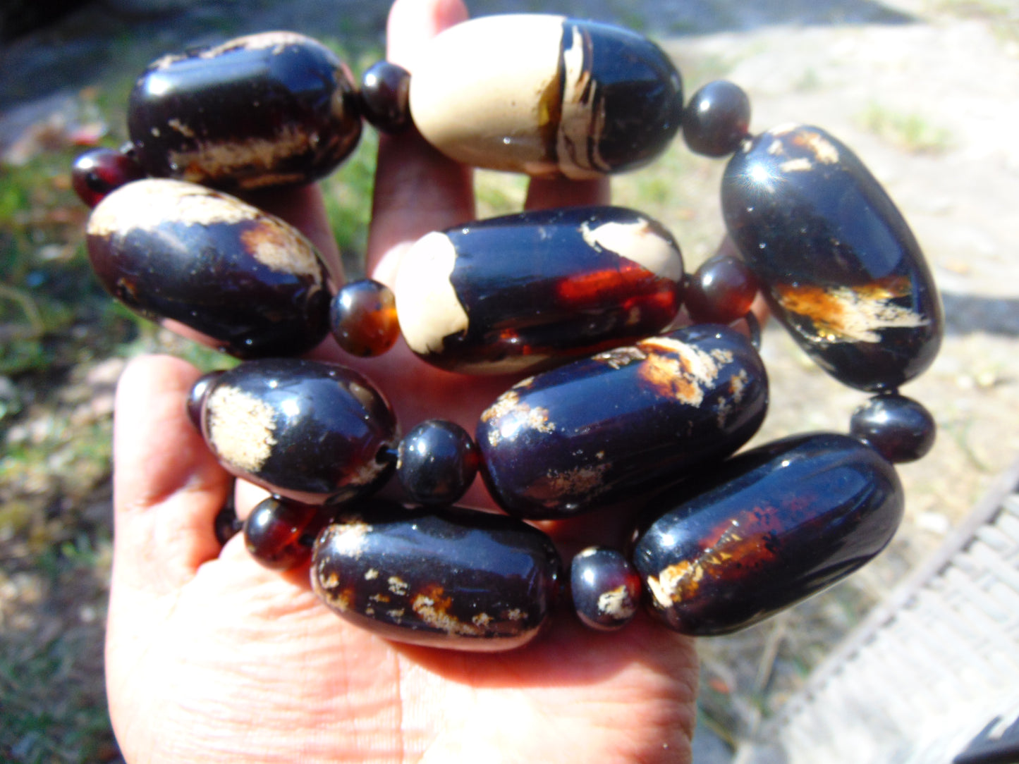 169 gr Small Necklace beads Indonesian Yellow Amber for Healing 26NN2