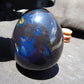 174 gr Shaped Egg 75x64 mm Indonesian Black Blue Amber for Healing TR6