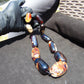 173 gram Small Beads Combination Necklace Indonesian White purple blue Amber for Healing A11K45