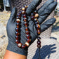 49 gr Hand Tasbih 33+3 Beads 12 mm Indonesian Dark White Amber for Healing TB12i1