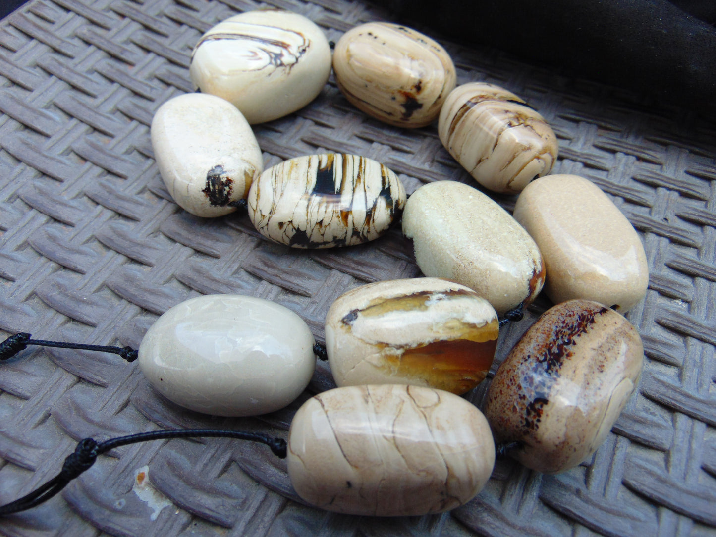 206 gram Small Beads Combination Necklace Indonesian White Amber for Healing A11K43