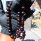 46 gr Hand Tasbih 33+3 Beads 12 mm Indonesian Dark Red Amber for Healing FR69