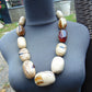 206 gram Small Beads Combination Necklace Indonesian White Amber for Healing A11K43