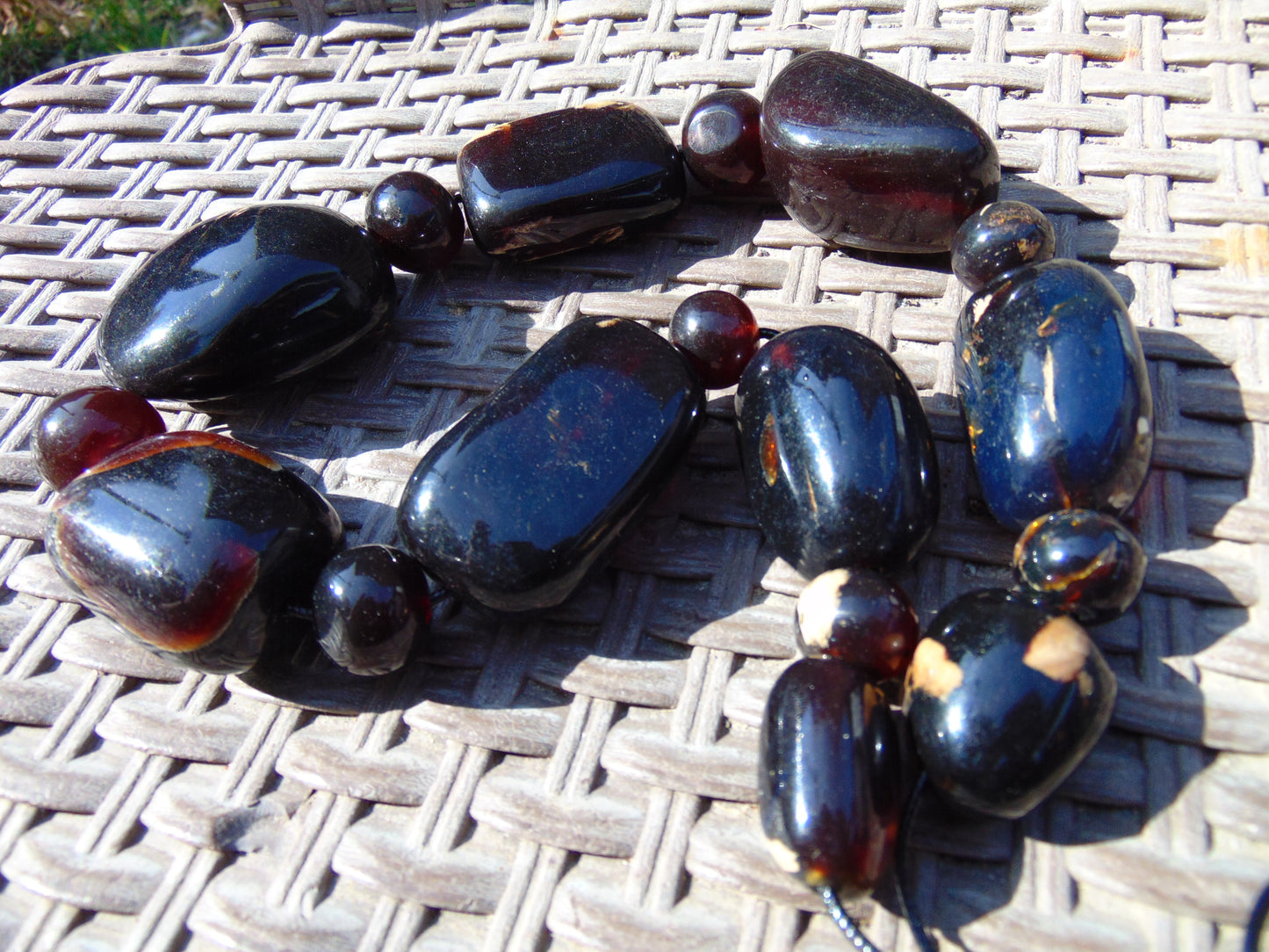 227 gram 19 Beads Big Necklace Indonesian Amber for Healing NK8
